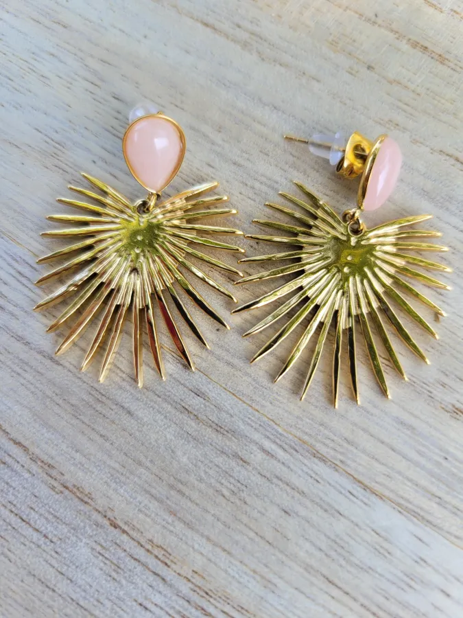 Boucles d'oreilles rose n°3
