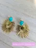 Boucles d'oreilles turquoise n°4