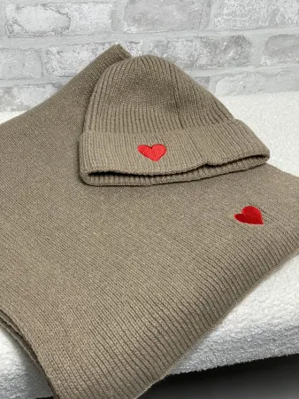 Echarpe & bonnet Taupe