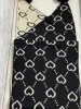 Echarpe coeurs noir & beige
