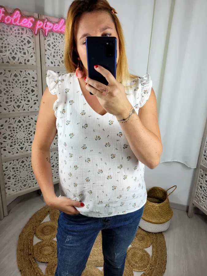 Top Audrey (gaze de coton)