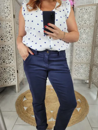 Chino bleu marine