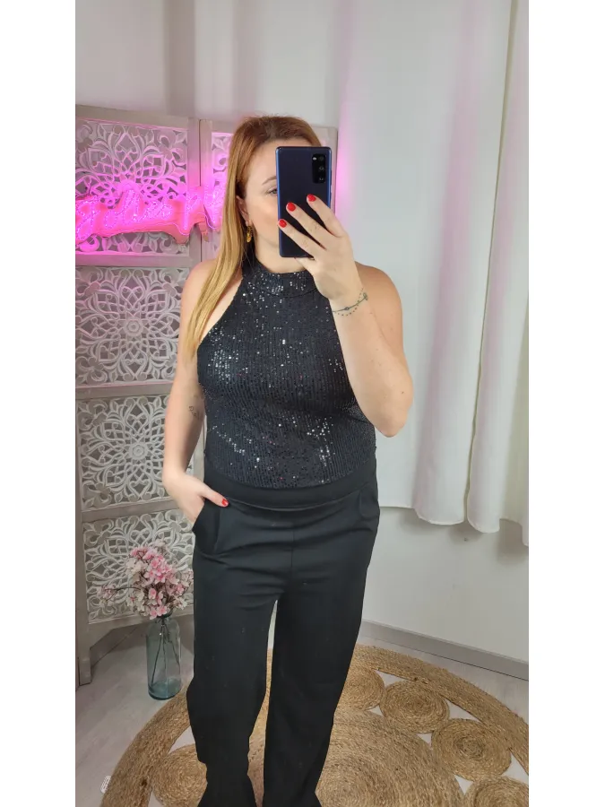 Combi-pantalon paillettes